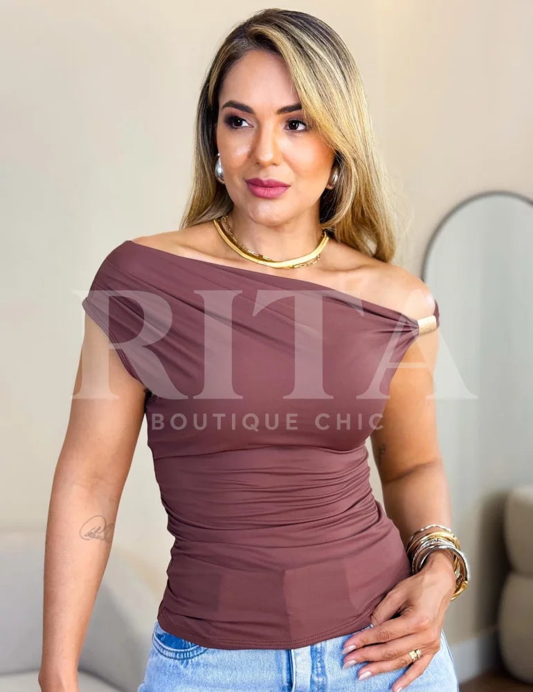 Blusa Aurora terracota / unico-36-a-44 Blusa