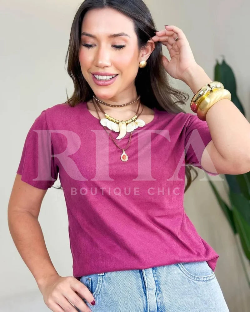 Blusa Liz roxo / p Blusa