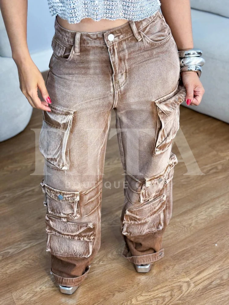 Calça Poder Cargo claro / p Blusa