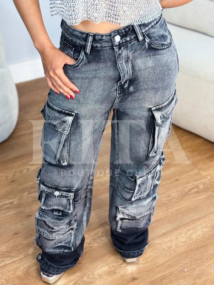 Calça Poder Cargo preto-11 / p Blusa