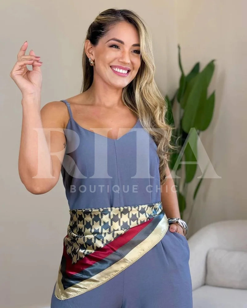 Macacão de Alcinha cinza / p macacao