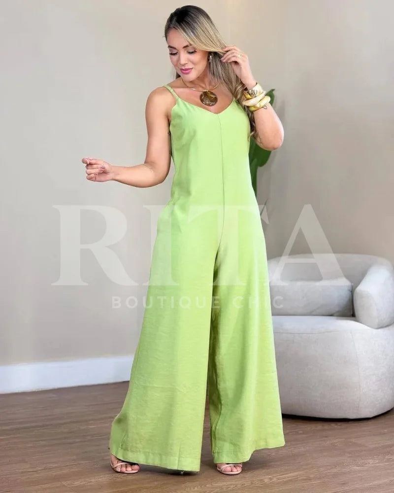 Macacão de Alcinha verde-claro / p macacao