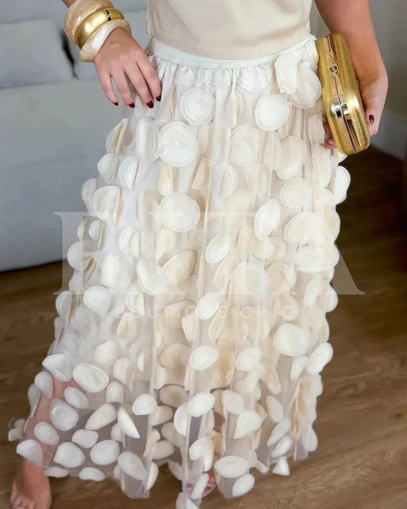 Saia Chic branco-4 / p