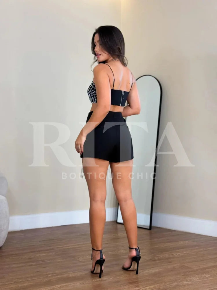 Short saia alfaiataria