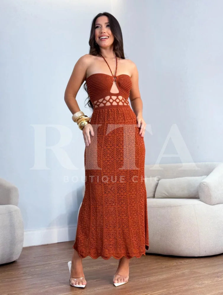 Vestido Amalfi Marrom vestido