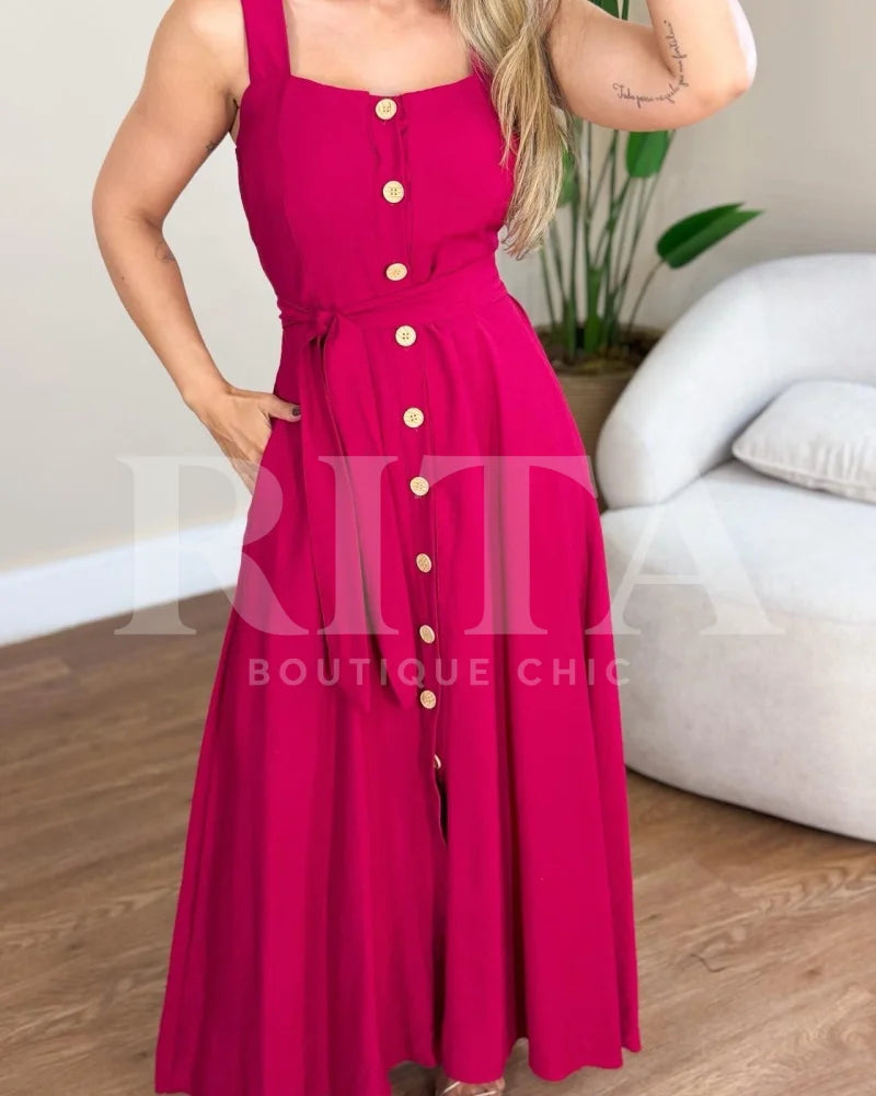 Vestido Bela Rosa cor-04 / unico-36-ao-42 vestido