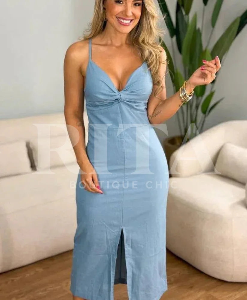 Vestido com Fenda cor-04 / p