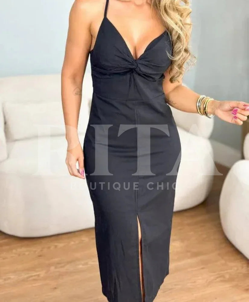 Vestido com Fenda cor-06 / p