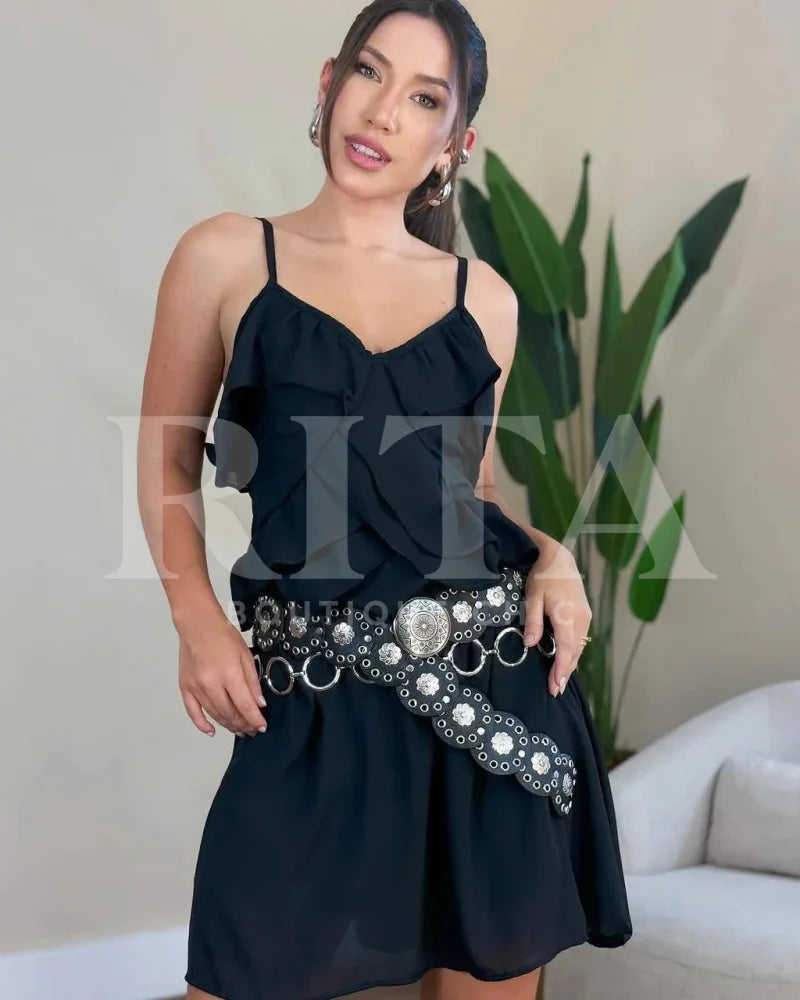 Vestido de Babadinho preto-10 / p