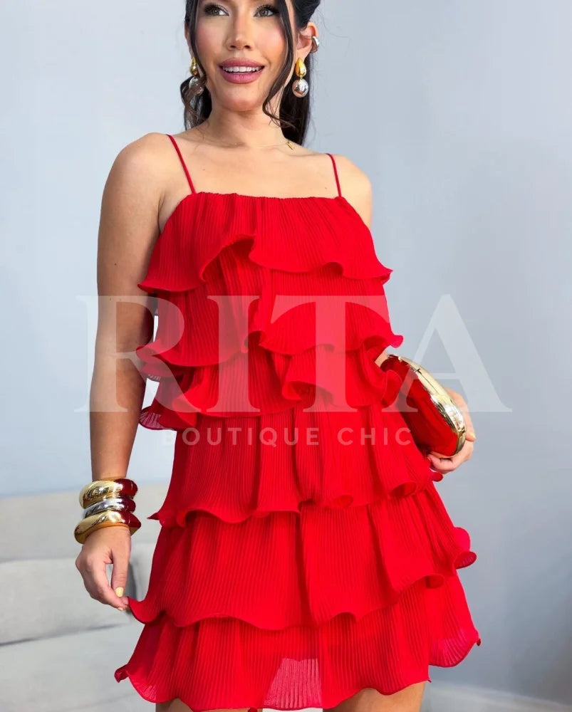 Vestido Lirio P / Vermelho vestido