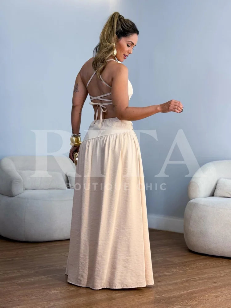 Vestido Marbella Bege vestido