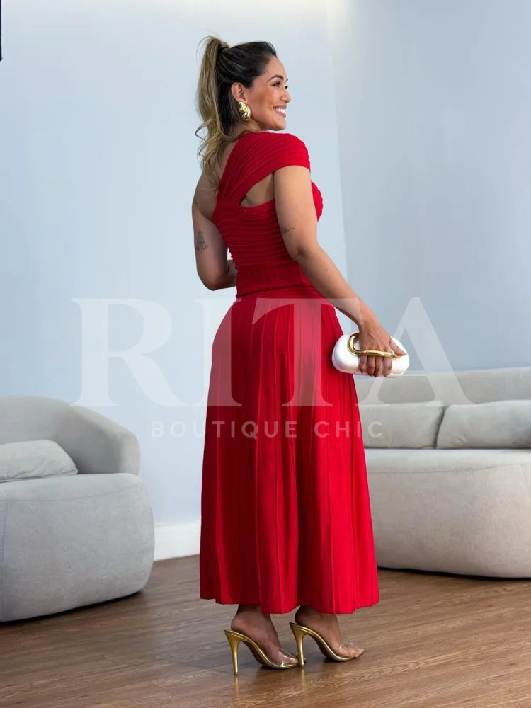 Vestido Noite chic Vermelho vestido