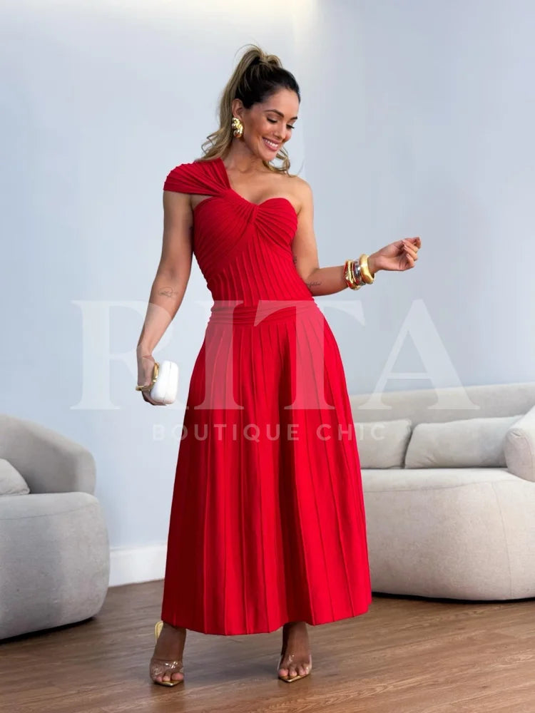 Vestido Noite chic Vermelho vestido